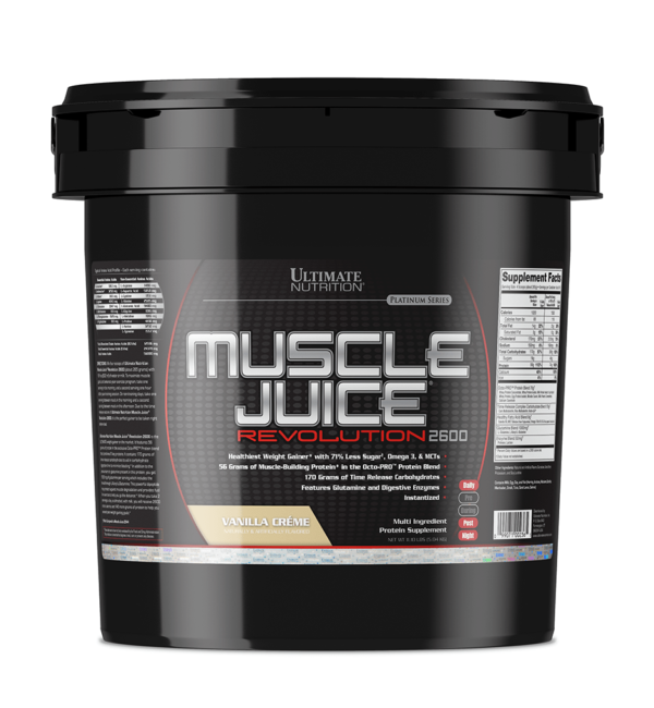 Ultimate Nutrition Muscle Juice Revolution 2600: El mejor ganador de masa para el crecimiento muscular magro