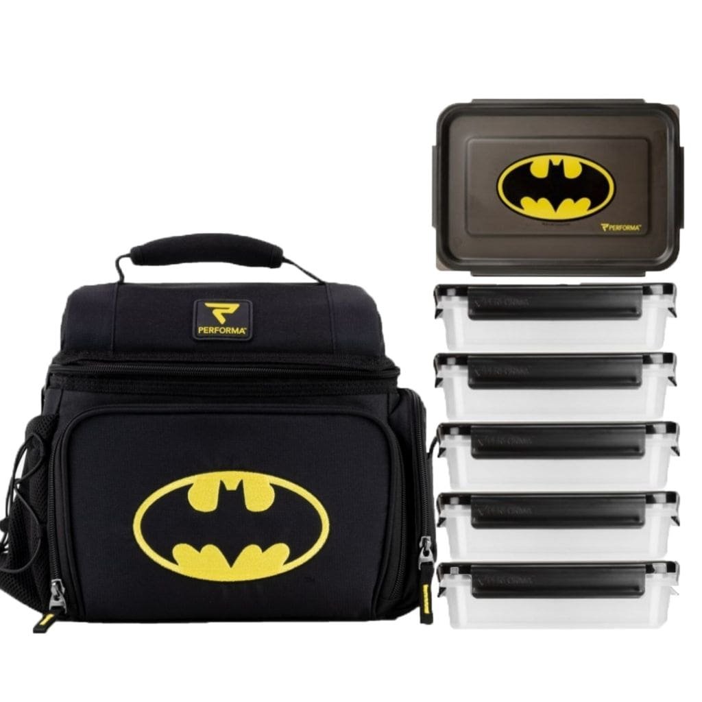 BOLSA TÉRMICA PARA 6 COMIDAS, COLOR NEGRO BATMAN