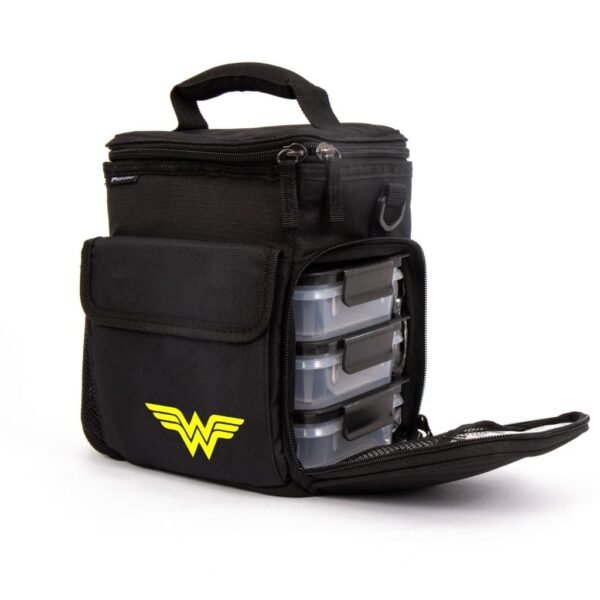 BOLSA TÉRMICA PARA 6 COMIDAS, COLOR NEGRO MUJER MARAVILLA - Imagen 2