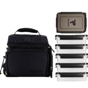 BOLSA TÉRMICA PARA 6 COMIDAS, COLOR NEGRO SOBRE NEGRO